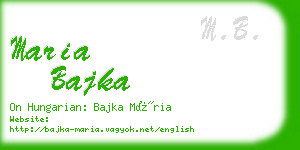 maria bajka business card